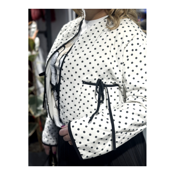 Puantiyeli Romantik Ceket