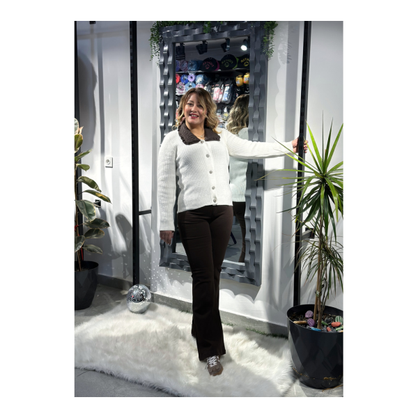 Kahve İspanyol Pantolon