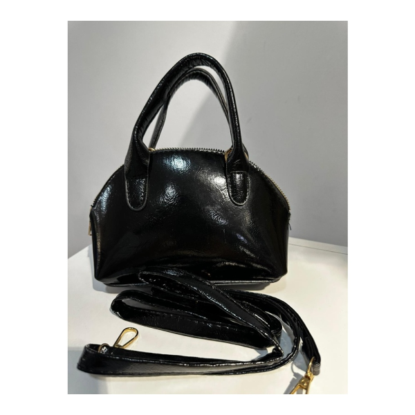 Rugan Siyah Mini Çanta