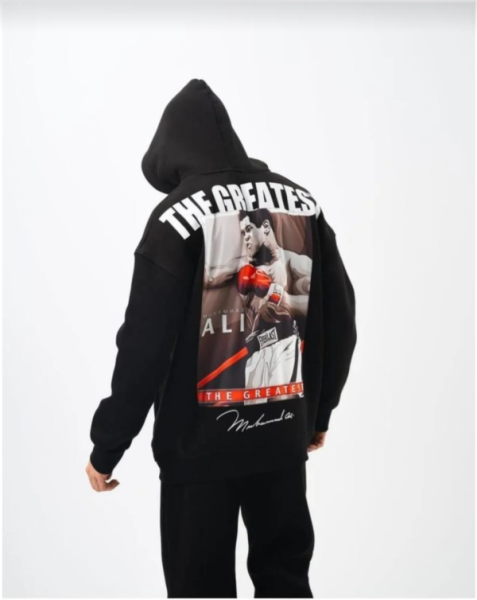 Sweat Muhammed Ali Kapüşonlu Siyah